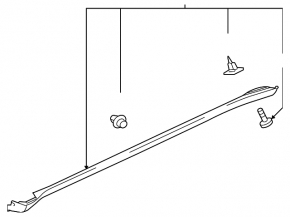 Right threshold for Mitsubishi Outlander 2009-2013
