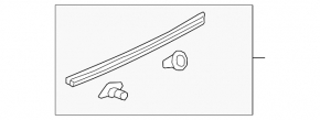 Rear left door seal Honda Accord 18-22 lower
