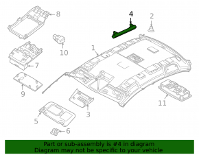 Front left ceiling handle Nissan Sentra 20-24 gray