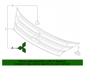 Mitsubishi Outlander 2022-2026 grille emblem