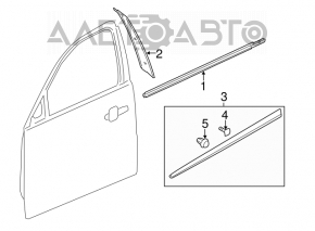 Suzuki Kizashi 10-15 front right side door trim