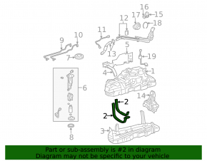 Fuel tank bracket right Lexus GX470 03-09