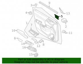 Mitsubishi Outlander 22-25 front right inner door handle