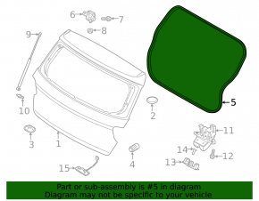 Hyundai Venue 20-25 trunk door rubber seal