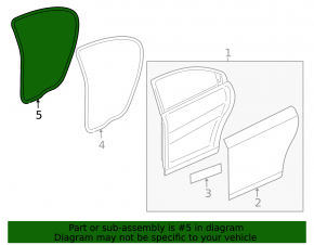 Rear left door seal Chevrolet Cruze 16-