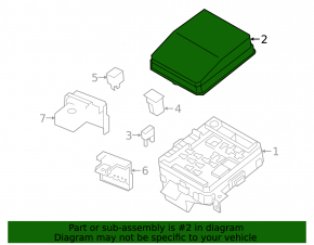 Mitsubishi Lancer 16-17 underhood fuse box cover