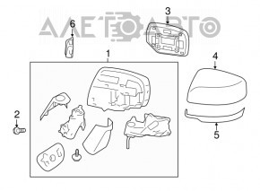 Side mirror right complete Subaru Impreza 17-23 GK BSM, heated