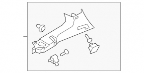 Rear pillar trim left Subaru Forester 08-13 SH gray
