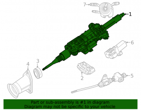 Steering column Mercedes W167 GLE 350 450 20-23 with electrical adjustment, rusty, drives do not work