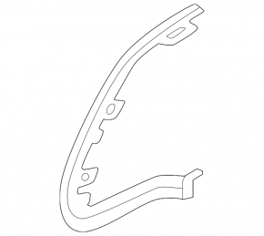 Front bumper molding left Mercedes W167 GLE 350 24-26 black
