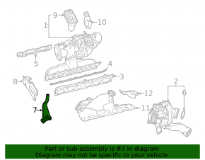 Turbocharger bracket for Mercedes X167 GLS 450 20-24