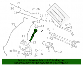 Mazda 3 14-18 BM Japan built washer reservoir neck without cap