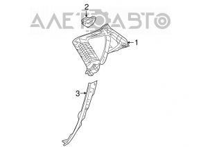 Right rear pillar trim for Mazda3 03-09 HB