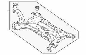 Front subframe Ford C-max MK2 13-18 rusty
