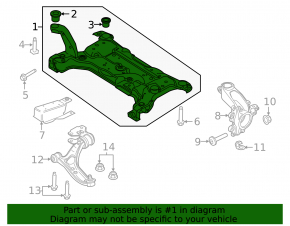 Front subframe Ford C-max MK2 13-18 rusty