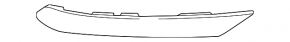 Overlay under fog light lower plastic right Lincoln MKZ 13-16 scratch