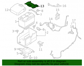 Battery housing cover rear Lincoln MKC 15-