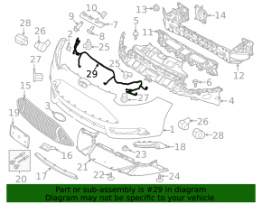 Front bumper wiring Ford Focus mk3 15-18 rest, under fog lights