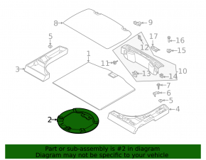 Ford Escape MK4 20-25 Spare Tire Mount Foam