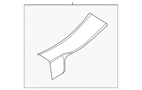 Door sill trim rear right Ford Mustang Mach-E 21-23 black, scuffed