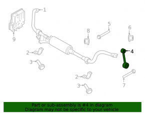 Front left stabilizer link for Porsche Cayenne 19-26