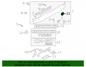 Mazda CX-50 23-26 tailgate emblem