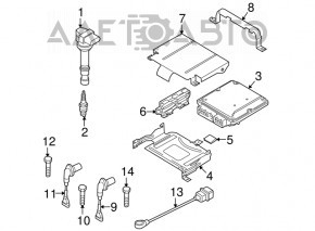 ECU engine computer VW Tiguan 12-17 FWD