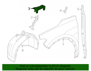 Front right wing bracket Volkswagen ID.4 21-23 front upper