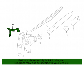 Rear windshield washer nozzle for Mercedes GLS-class X166 13-19