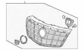 Radiator grill grill Cadillac CTS 16-19 without cruise radar