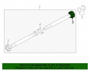 Rear universal joint coupling BMW 3 G20 19- AWD