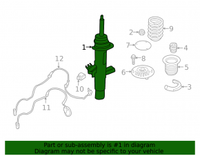 Front left shock absorber BMW 3 F30 16-18 AWD