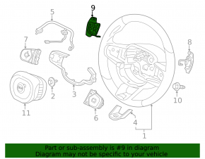 Left steering wheel paddle shifter Volvo XC40 19-25 Ultimate, R-Design