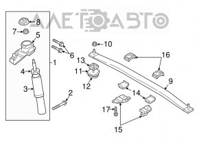 Left spring bracket Volvo XC60 18-23 complete