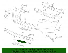 Rear bumper reflector left Honda CRV 12-14