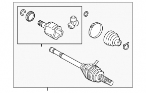 Rear left axle drive for Toyota Rav4 13-18