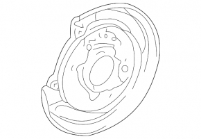 Rear left brake disc cover for Lexus LX570 08-15