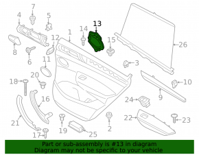 Rear right speaker bracket BMW X3 F25 11-17