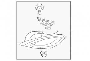 Muffler tip left Lexus RX350 16-19