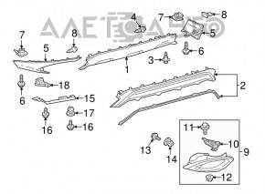 Muffler tip left Lexus RX350 16-19