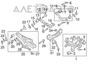 Upper rear right control arm for Hyundai Sonata 16-19 Hybrid