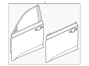 Door assembly front right Honda Accord 18-22