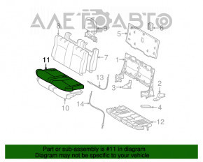 Rear additional row of seats 3 row Toyota Highlander 08-13 leather beige