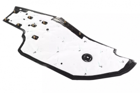 Left front center console side trim panel for Chevrolet Equinox 18-24, black, scratched