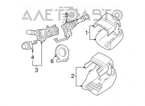 Steering column switch right Lexus GS300 GS350 GS430 GS450h 06-11 without rain sensor