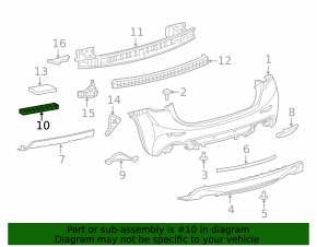 Infiniti QX30 Rear Bumper Absorber 17- Type 2