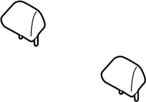 Headrest rear left Infiniti Q50 14- leather gray