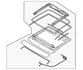 Hatch mechanism frame Audi A3 22-26