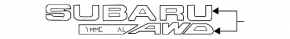 The SUBARU emblem on the trunk door of a Subaru Impreza 5d 17-23