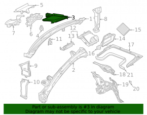 Windscreen wiper grille plastic left Mercedes W167 GLE 350 450 20-23 broken